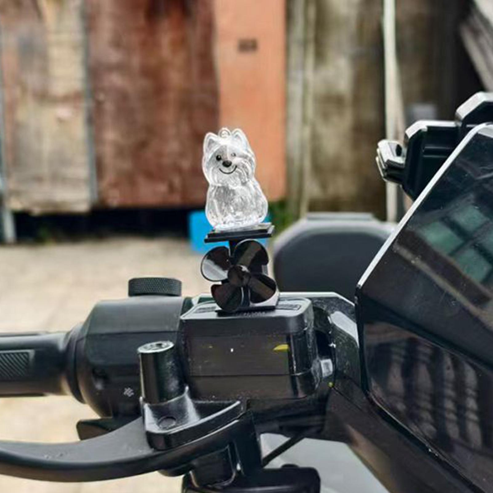 Up Lighting Decor - Hundestatue, Motorradbeleuchtung, Dekoration, windbetriebene Tierfigur für