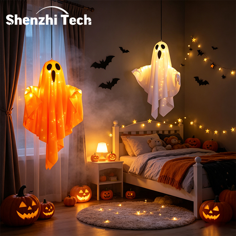 Lighting Decor Bedroom - Halloween-Hängelampe in Form eines leuchtenden Geisters,