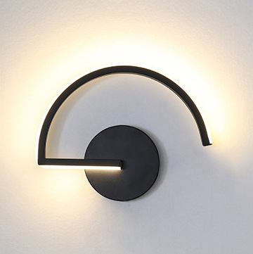 Up Lighting Decor - Moderne Nordische LED-Wandleuchte, Minimalistische Schwarze Geometrische