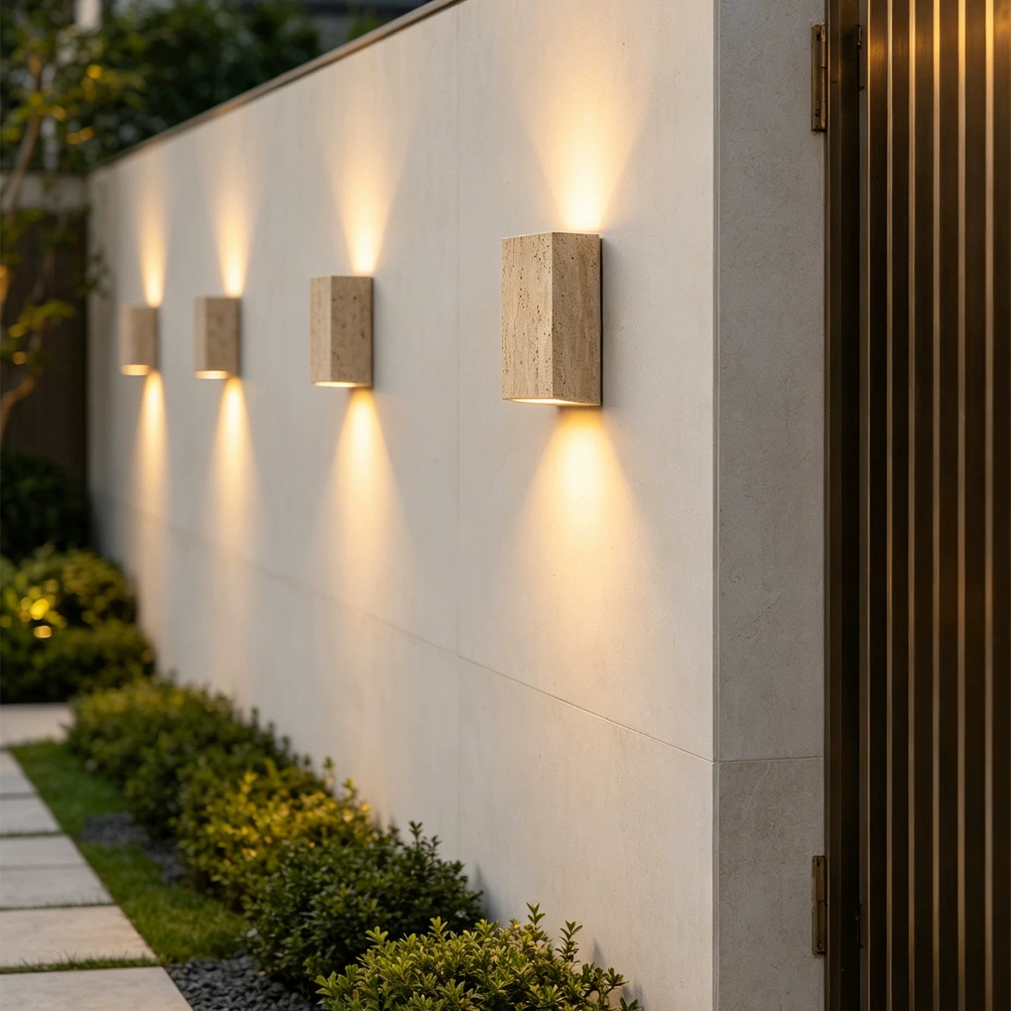 Decor Lighting Cy - Gelbe Höhlenstein-Wandleuchte für den Außenbereich 3500K