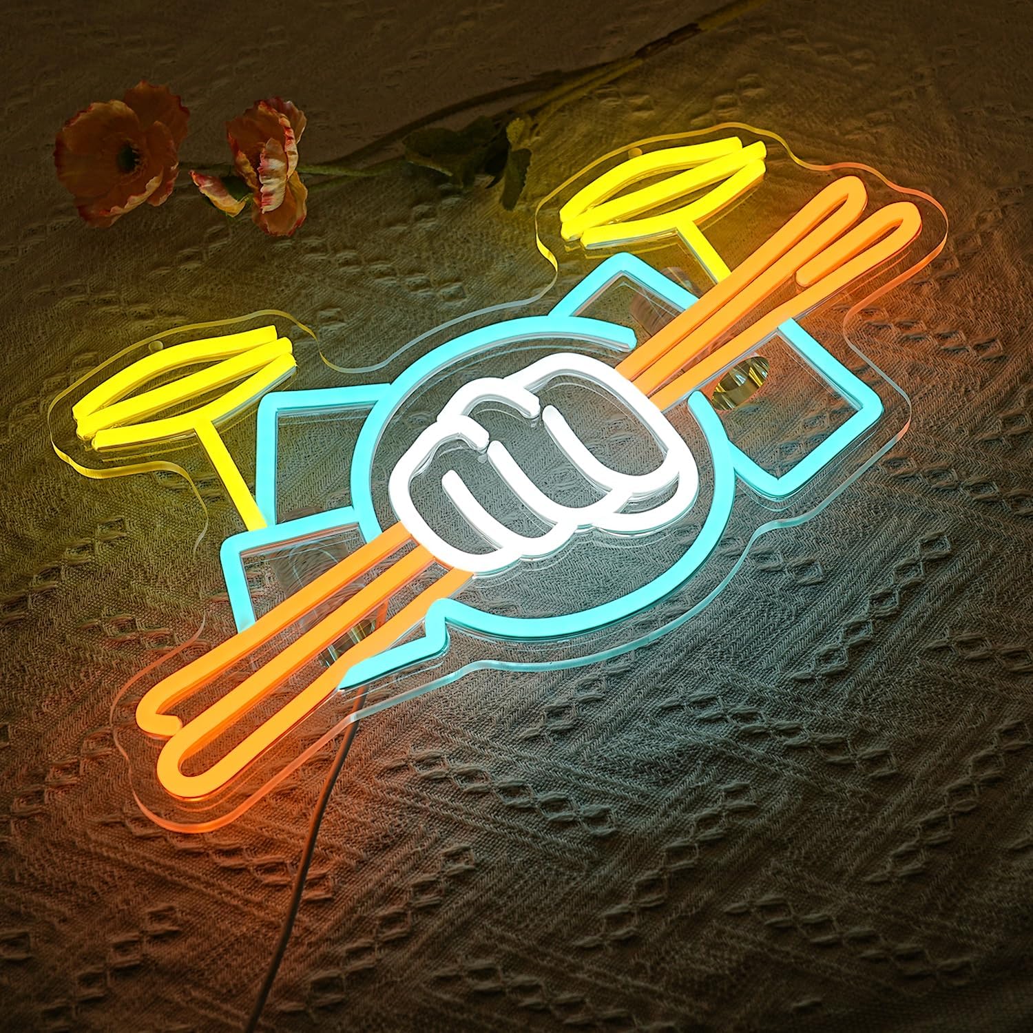 Schlagzeug-Neonschild USB-Betr – Lighting Decoration Ideas Bewertung und Preis