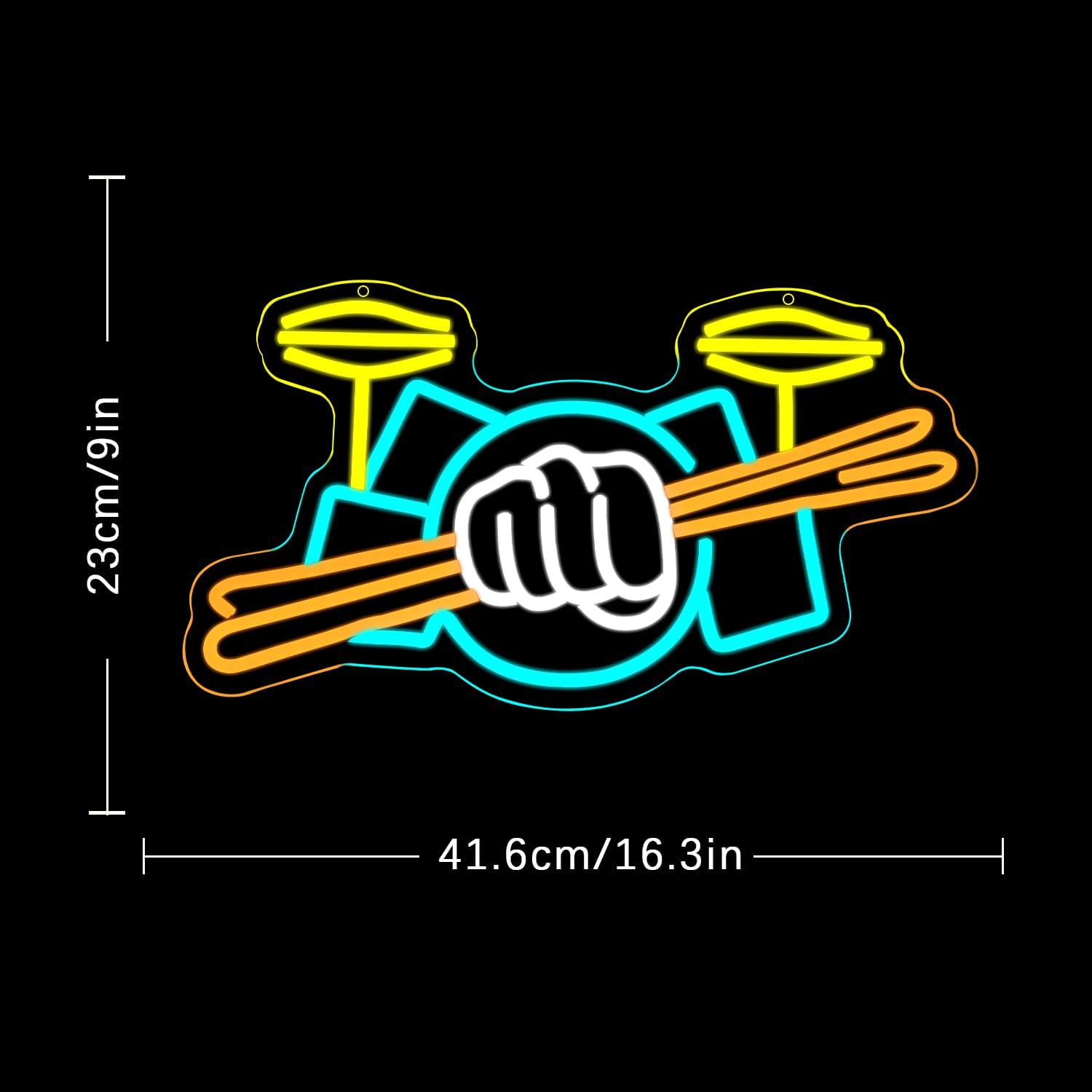 Schlagzeug-Neonschild USB-Betr – Lighting Decoration Ideas Bewertung und Preis
