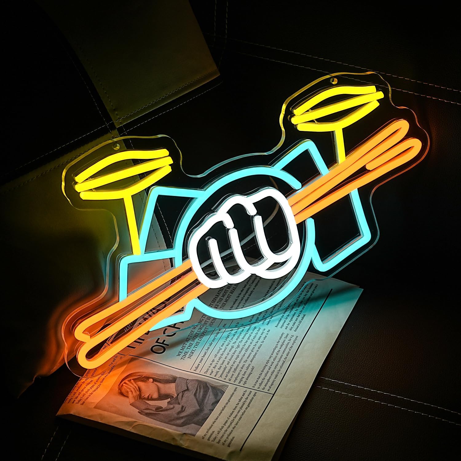 Schlagzeug-Neonschild USB-Betr – Lighting Decoration Ideas Bewertung und Preis