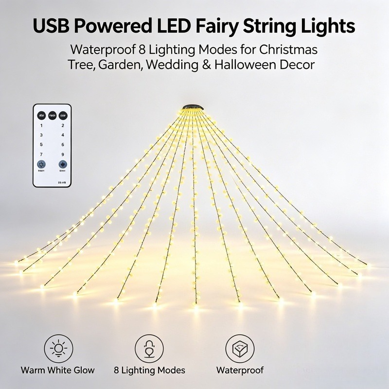USB LED Lichterkette, Wasserdi – Lighting Christmas Decor Bewertung und Preis